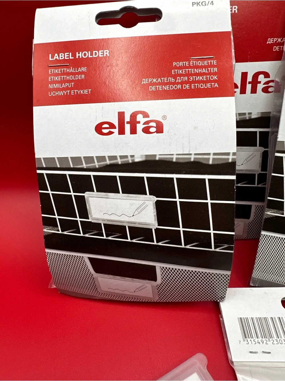 ELF Red and White Label Holders
